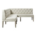 Elements International Collins Sectional Sofa Dining Set in Light Gray - Faith Furniture (Manhattan, KS)