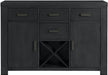 Elements International Grady Server in Black - Faith Furniture (Manhattan, KS)