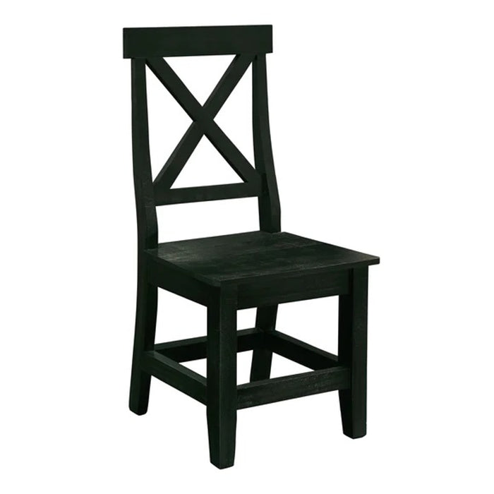 Elements International Britton Wooden Side Chair (Set of 2) in Charcoal - Faith Furniture (Manhattan, KS)