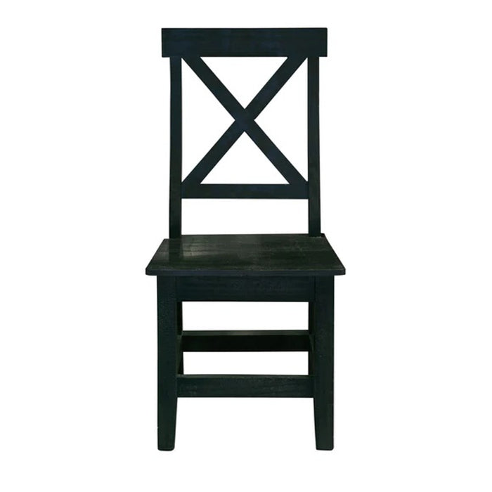 Elements International Britton Wooden Side Chair (Set of 2) in Charcoal - Faith Furniture (Manhattan, KS)