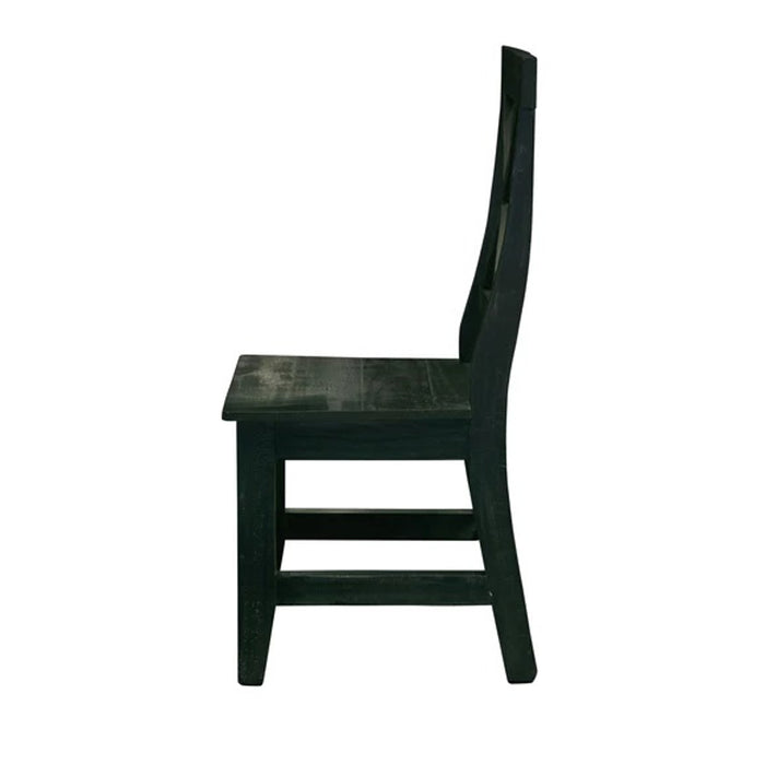 Elements International Britton Wooden Side Chair (Set of 2) in Charcoal - Faith Furniture (Manhattan, KS)