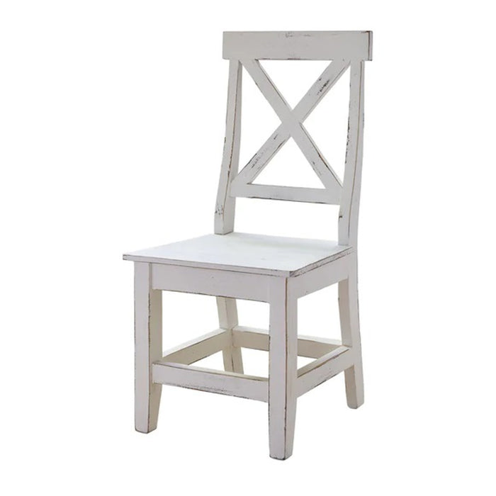 Elements International Britton Wooden Side Chair (Set of 2) in White - Faith Furniture (Manhattan, KS)
