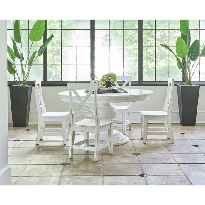 Elements International Britton Wooden Side Chair (Set of 2) in White - Faith Furniture (Manhattan, KS)