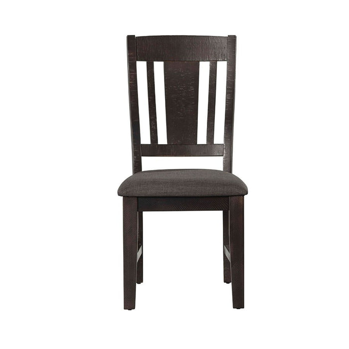 Elements International Cash Side Chair (Set of 2) in Rustic Distressed Espresso - Faith Furniture (Manhattan, KS)