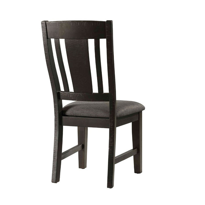 Elements International Cash Side Chair (Set of 2) in Rustic Distressed Espresso - Faith Furniture (Manhattan, KS)