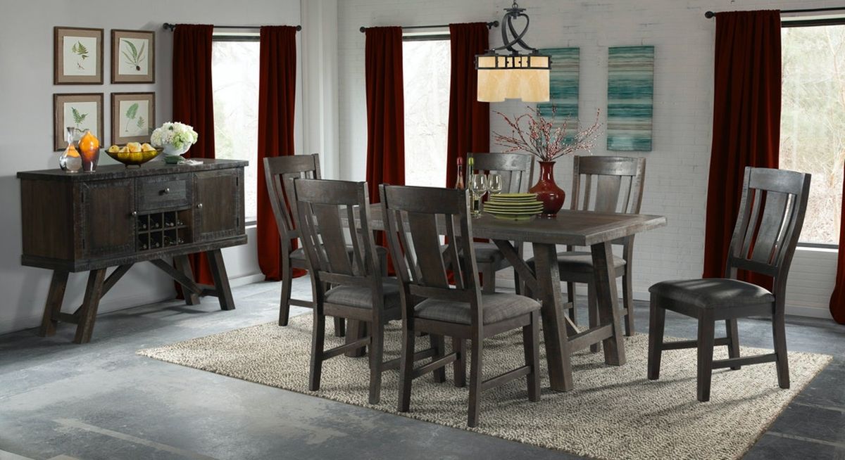 Elements International Cash Side Chair (Set of 2) in Rustic Distressed Espresso - Faith Furniture (Manhattan, KS)