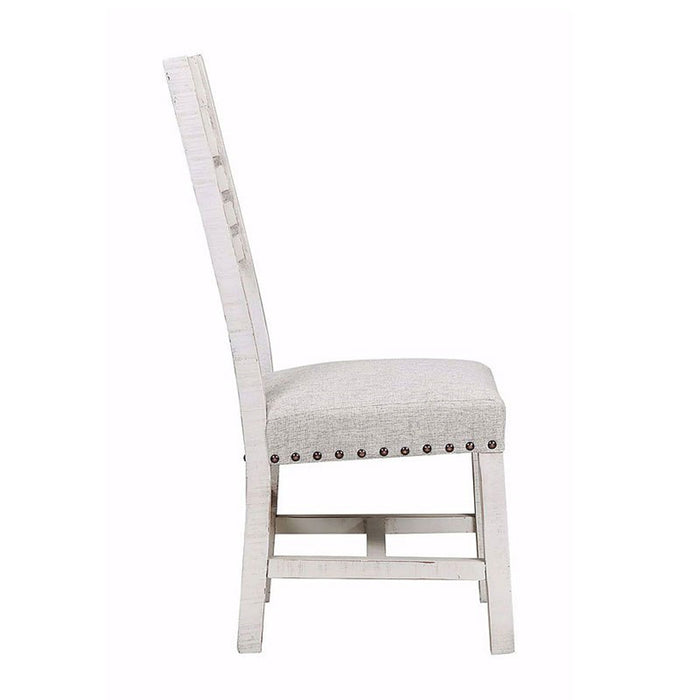 Elements International Condesa Wooden Back Side Chair (Set of 2) in White - Faith Furniture (Manhattan, KS)