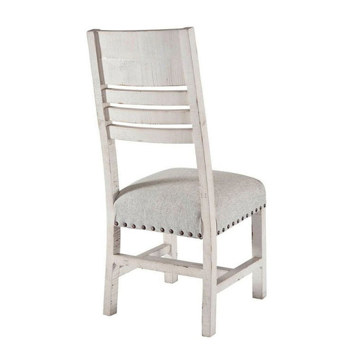 Elements International Condesa Wooden Back Side Chair (Set of 2) in White - Faith Furniture (Manhattan, KS)