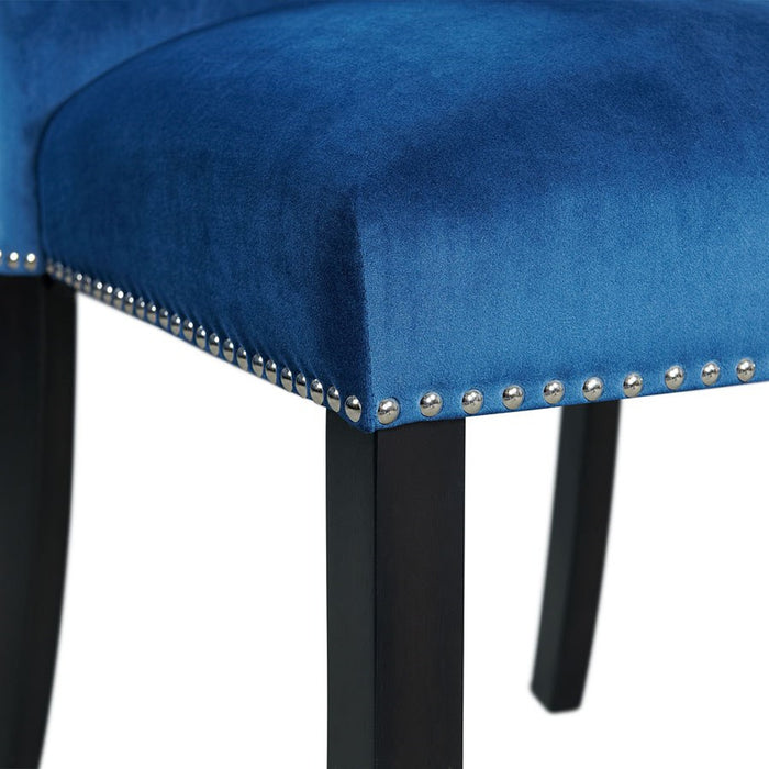 Elements International Francesca Counter Height Side Chair (Set of 2) in Blue - Faith Furniture (Manhattan, KS)