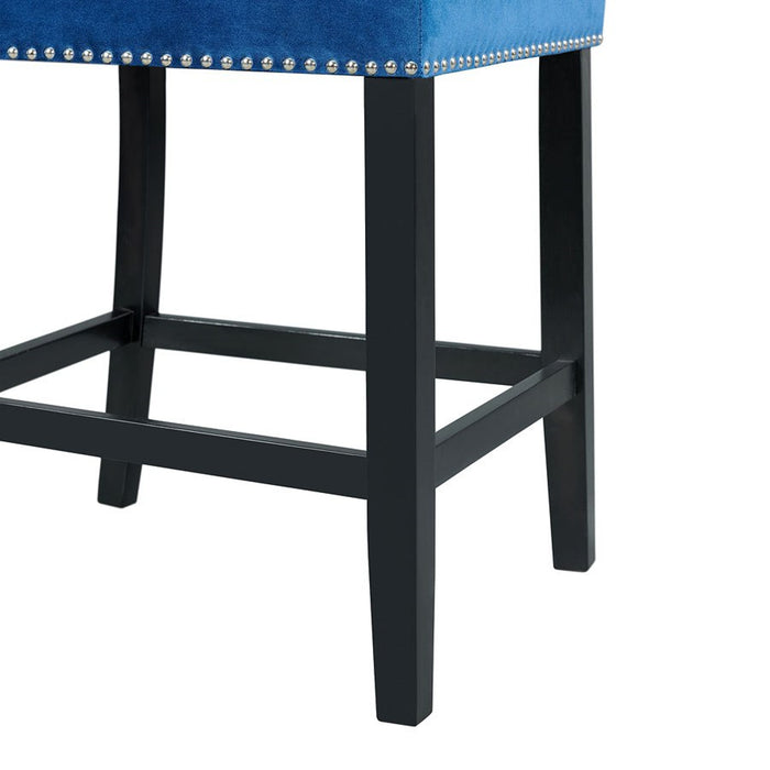 Elements International Francesca Counter Height Side Chair (Set of 2) in Blue - Faith Furniture (Manhattan, KS)