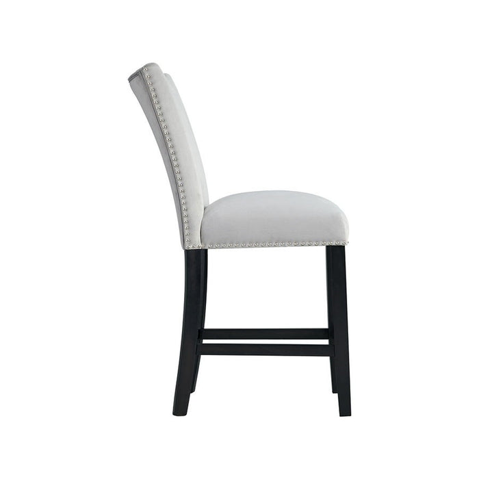 Elements International Francesca Counter Height Side Chair (Set of 2) in Grey - Faith Furniture (Manhattan, KS)