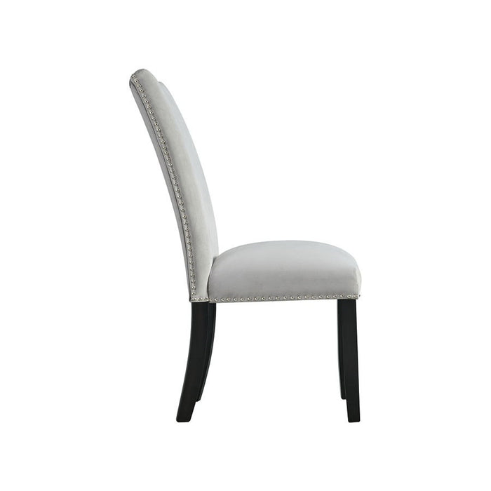 Elements International Francesca Side Chair (Set of 2) in Grey - Faith Furniture (Manhattan, KS)