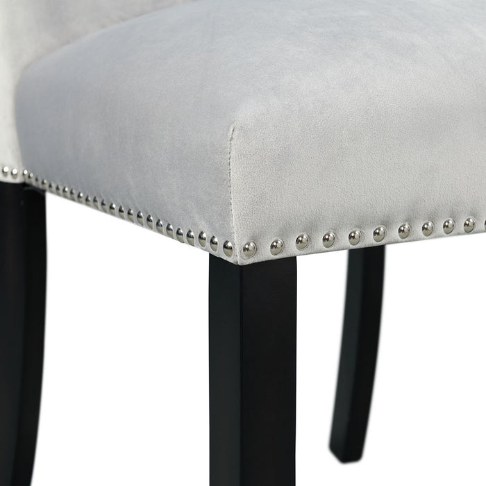 Elements International Francesca Side Chair (Set of 2) in Grey - Faith Furniture (Manhattan, KS)