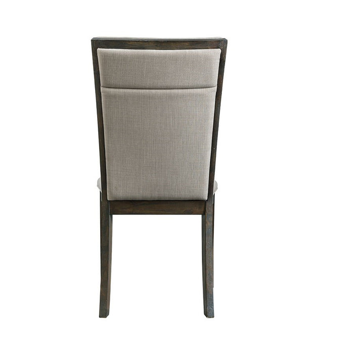 Elements International Grady Upholstered Side Chair (Set of 2) in Brown - Faith Furniture (Manhattan, KS)