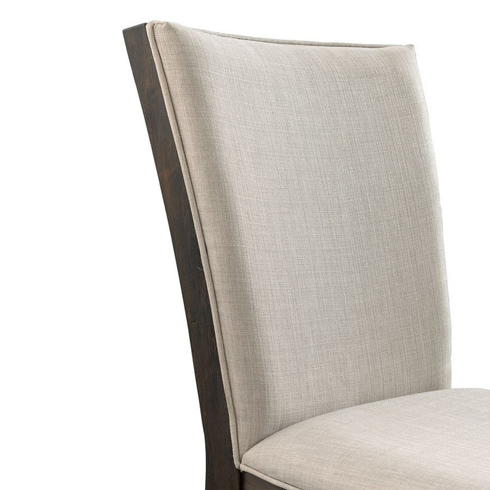 Elements International Grady Upholstered Side Chair (Set of 2) in Brown - Faith Furniture (Manhattan, KS)