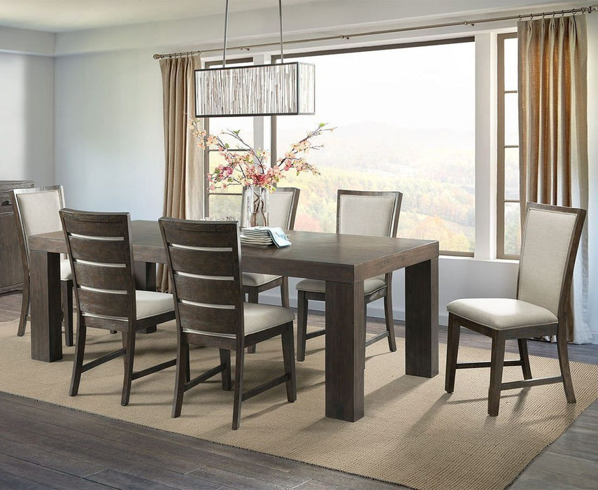 Elements International Grady Upholstered Side Chair (Set of 2) in Brown - Faith Furniture (Manhattan, KS)
