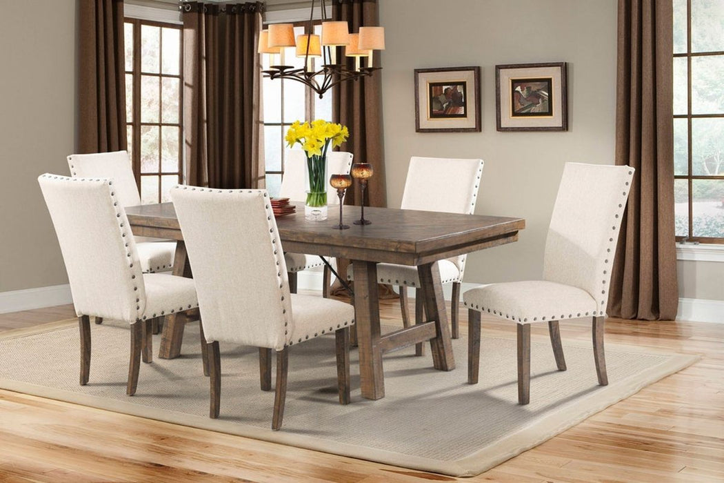 Elements International Jax Upholstered Side Chair (Set of 2) in Smokey Walnut - Faith Furniture (Manhattan, KS)