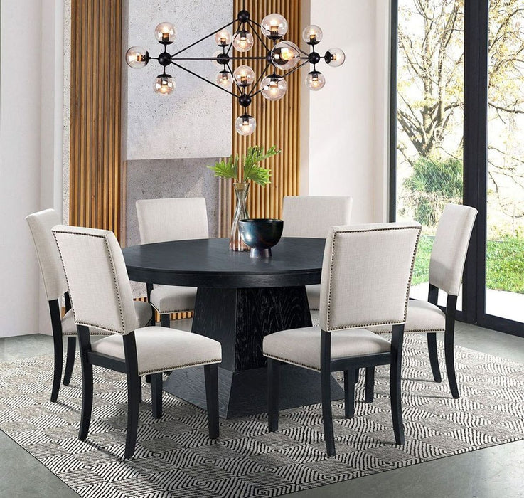 Elements International Maddox Side Chair (Set of 2) in Dark Wire Brush - Faith Furniture (Manhattan, KS)