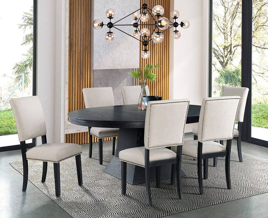 Elements International Maddox Side Chair (Set of 2) in Dark Wire Brush - Faith Furniture (Manhattan, KS)