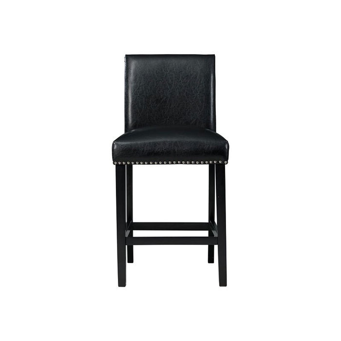 Elements International Meridian Counter Height Chair (Set of 2) in Black - Faith Furniture (Manhattan, KS)