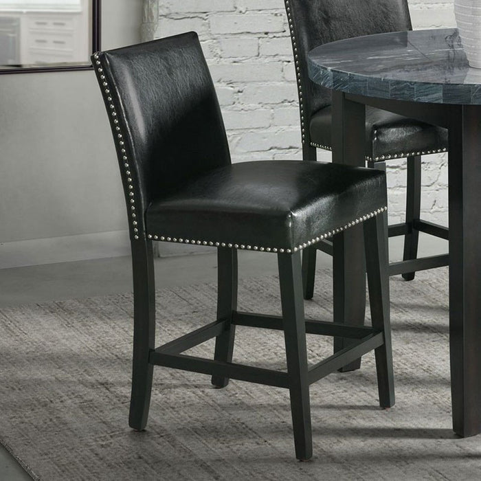 Elements International Meridian Counter Height Chair (Set of 2) in Black - Faith Furniture (Manhattan, KS)