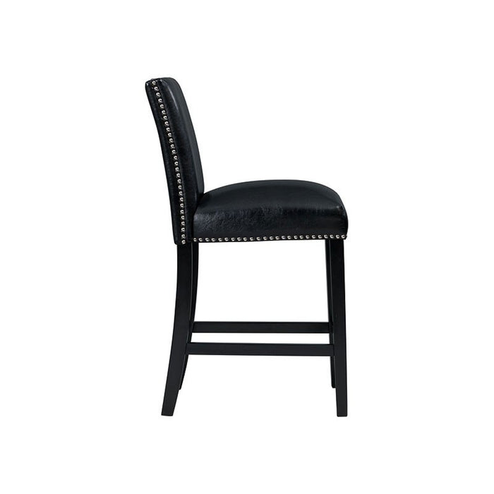 Elements International Meridian Counter Height Chair (Set of 2) in Black - Faith Furniture (Manhattan, KS)