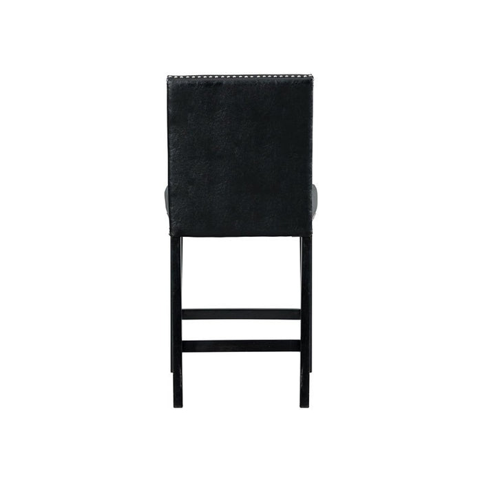 Elements International Meridian Counter Height Chair (Set of 2) in Black - Faith Furniture (Manhattan, KS)