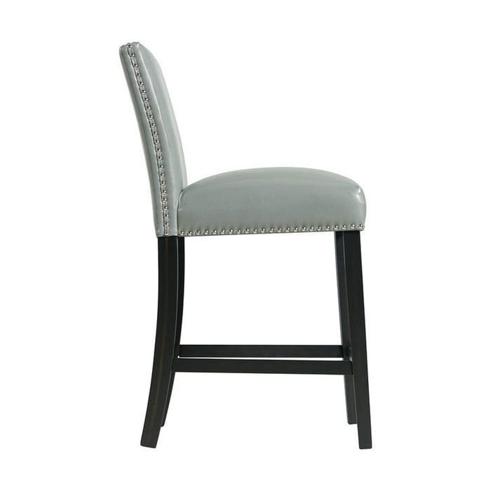 Elements International Meridian Counter Height Chair (Set of 2) in Grey - Faith Furniture (Manhattan, KS)