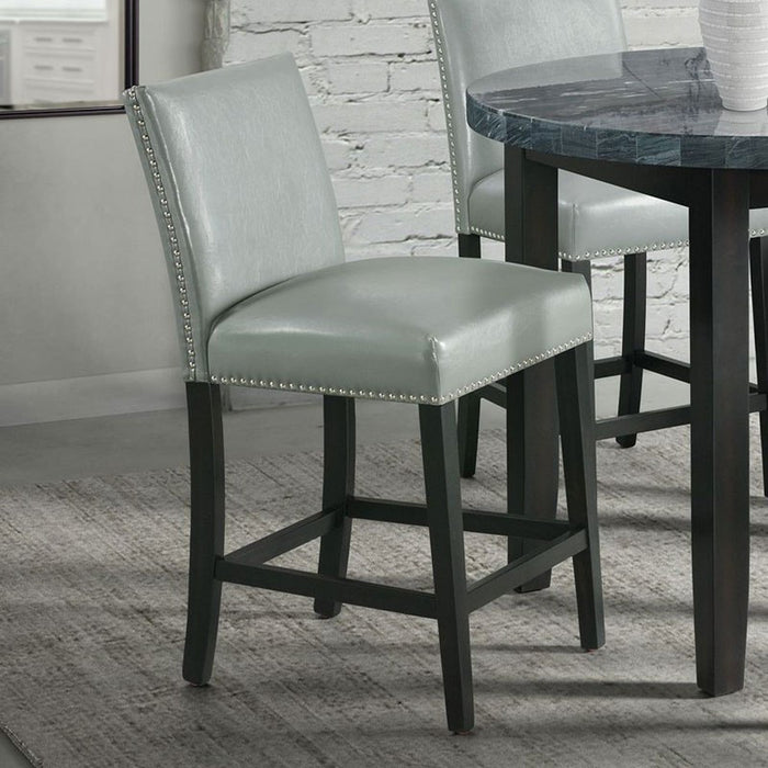 Elements International Meridian Counter Height Chair (Set of 2) in Grey - Faith Furniture (Manhattan, KS)