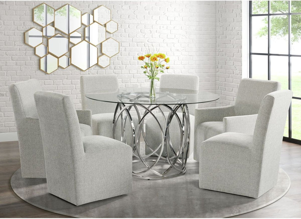 Elements International Merlin Side Chair (Set of 2) in Gray - Faith Furniture (Manhattan, KS)