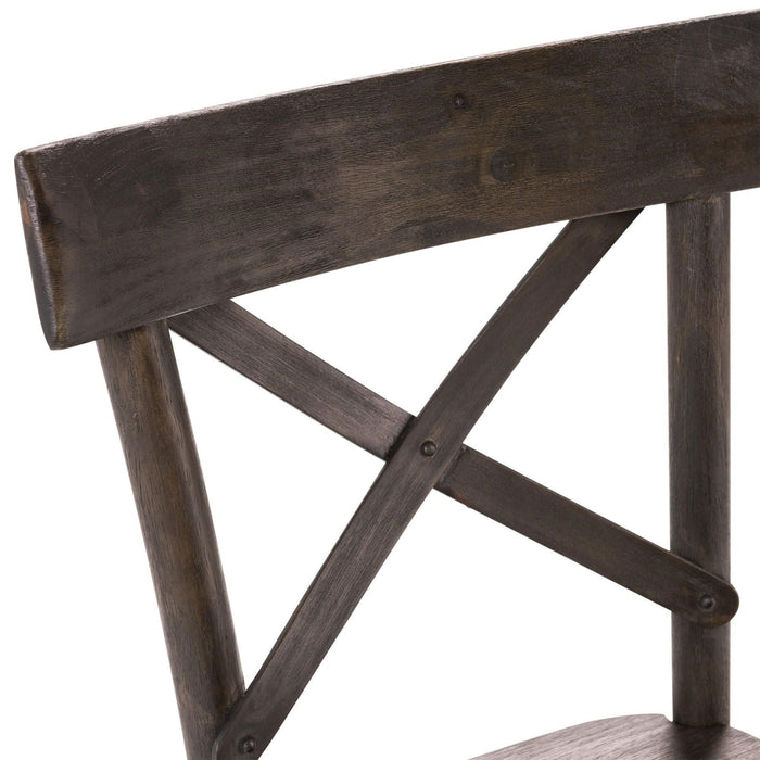 Elements International New Bedford Coronado Wooden Side Chair (Set of 2) in Dark Wood - Faith Furniture (Manhattan, KS)