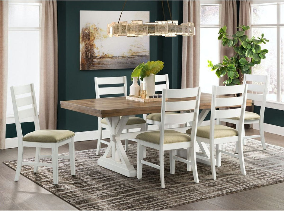 Elements International Park Creek Slat Back Side Chair (Set of 2) in Two-Tone - Faith Furniture (Manhattan, KS)