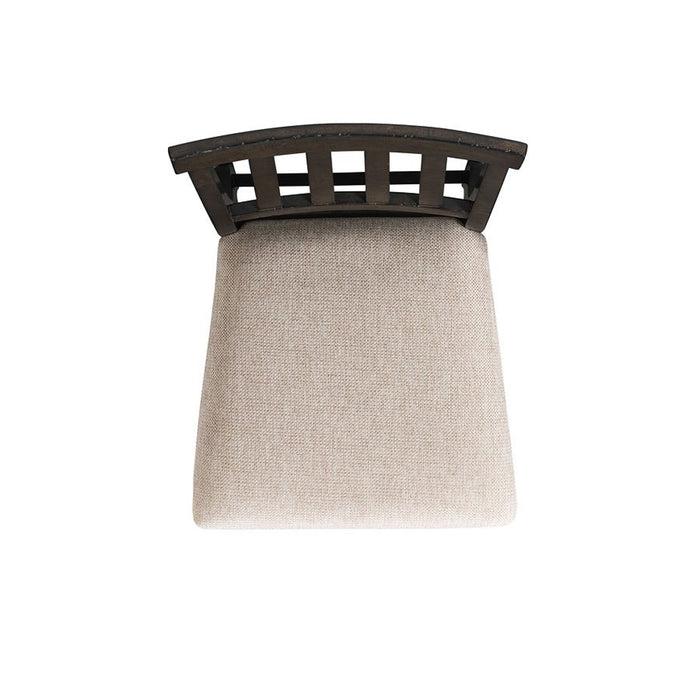 Elements International Stone Counter Height Chair (Set of 2) in Cream/Dark Ash - Faith Furniture (Manhattan, KS)
