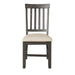Elements International Stone Ladder Back Side Chair (Set of 2) in Cream/Dark Ash - Faith Furniture (Manhattan, KS)