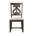 Elements International Stone Swirl Back Side Chair (Set of 2) in Cream/Dark Ash - Faith Furniture (Manhattan, KS)