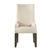Elements International Stone Upholstered Side Chair (Set of 2) in Cream/Dark Ash - Faith Furniture (Manhattan, KS)