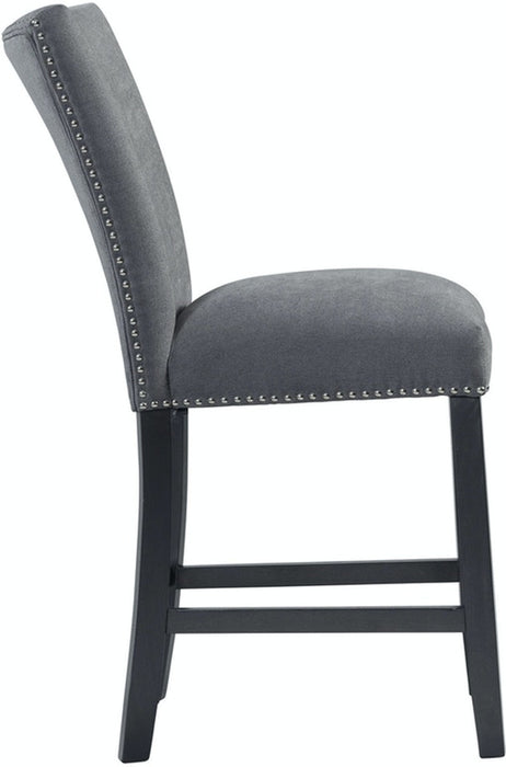 Elements International Tuscany Counter Height Side Chair (Set of 2) in Black/White - Faith Furniture (Manhattan, KS)