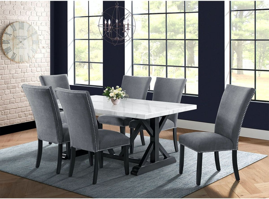 Elements International Tuscany Side Chair (Set of 2) in Black/White - Faith Furniture (Manhattan, KS)