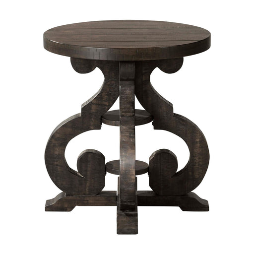 Stone Chair Side Table w/ PU Base - Faith Furniture (Manhattan, KS)