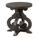 Stone Chair Side Table w/ PU Base - Faith Furniture (Manhattan, KS)