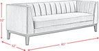 Elements International Calais Sofa in Light Grey - Faith Furniture (Manhattan, KS)