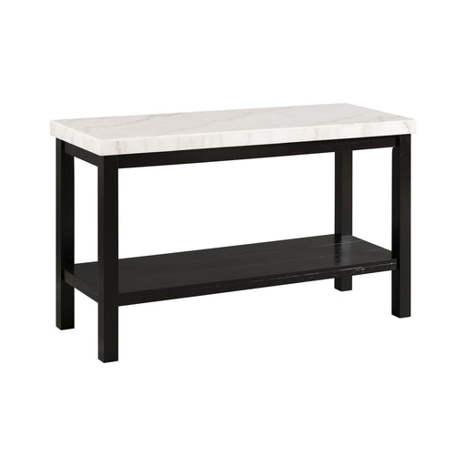 Marcello White Marble Rectangle Sofa Table - Faith Furniture (Manhattan, KS)