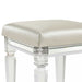 Elements International Twenty Nine Vanity Stool in White - Faith Furniture (Manhattan, KS)