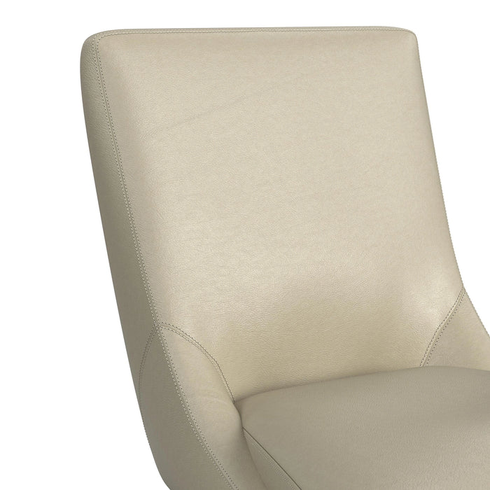 Villanova Swivel Counter Stool with Beige PU in Espresso (2 Per Carton)
