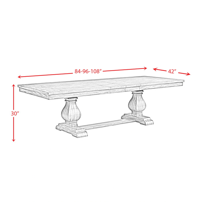 Gramercy 6PC Dining Set-Table, Four Tall Back Chairs and Settee